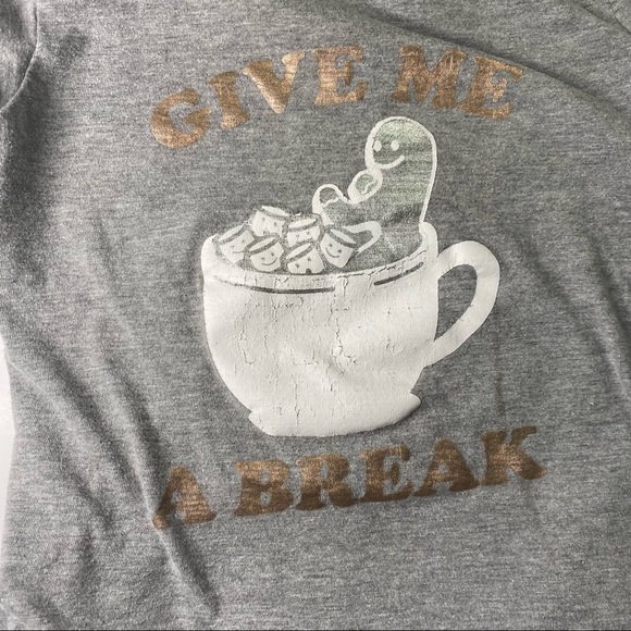 Girls 3T The children’s place “give me a break” 2 Piece Pyjama set Christmas pjs - Picture 2 of 5